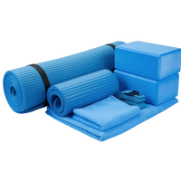 7-Piece Set - Include 1/2" Thick Yoga Mat with Carrying Strap, 2 Yoga Blocks, Yoga Mat Towel, Yoga Hand Towel, Yoga Strap and Yoga Knee Pad Haybahh