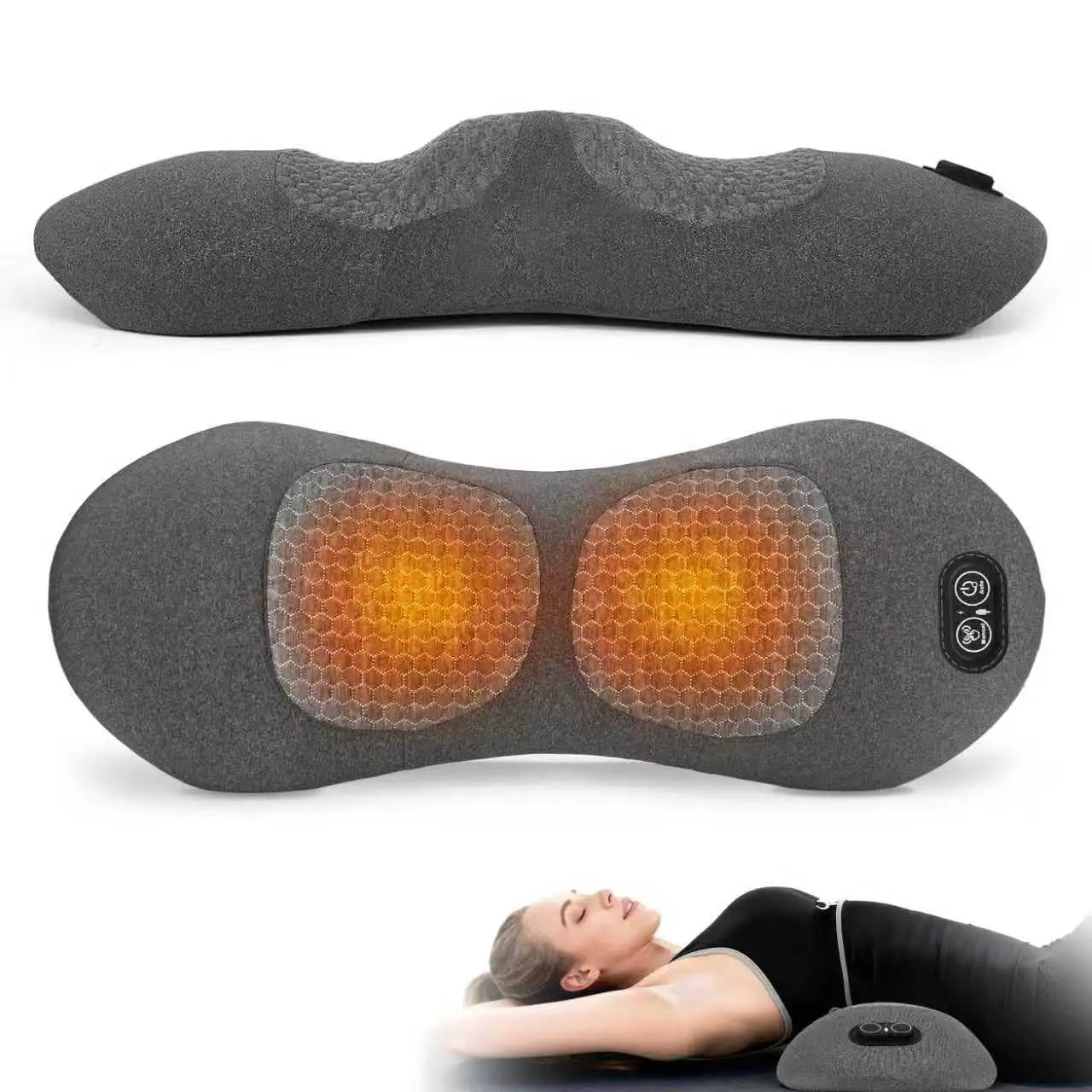 EMS Neck Massager – Rechargeable Electric Cervical Stimulator with Gel Pads | Portable Neck & Shoulder Pain Relief Device
